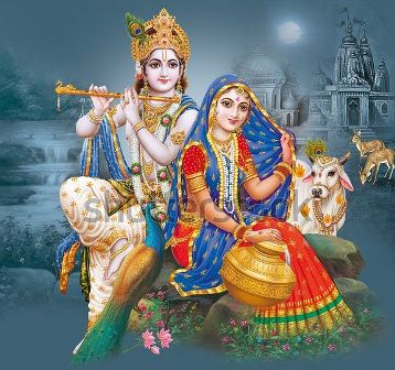Lord Krishna and Radhe Poster